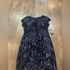 VINCE CAMUTO navy blue sparkly dress NEW WITH TAGS